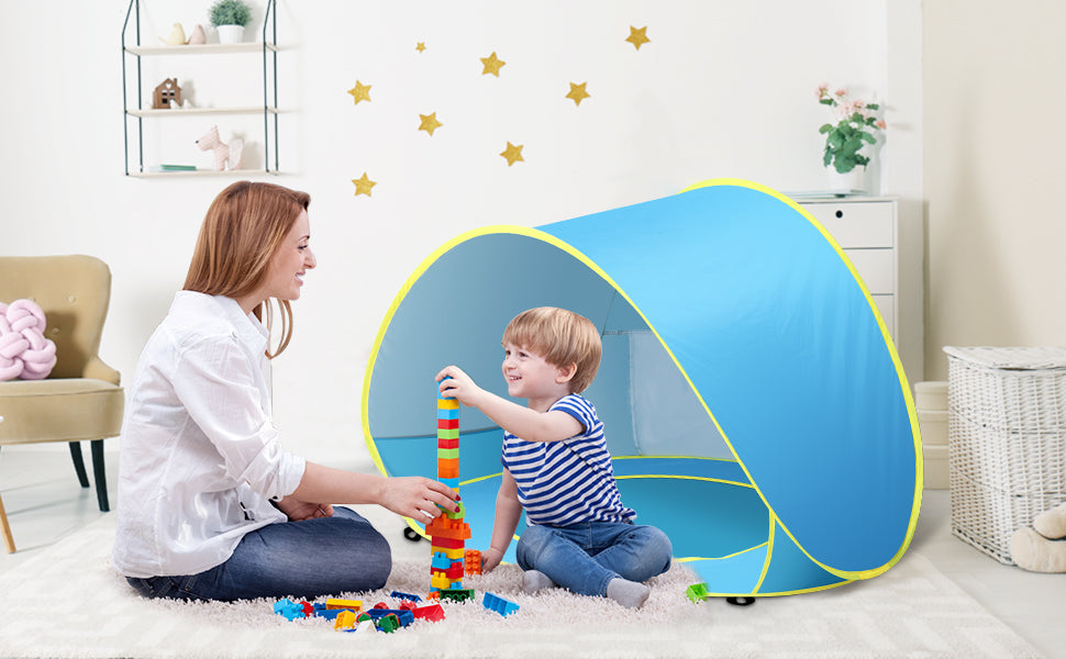 Tente Pop-Up Bébé Anti-UV + Mini Piscine – Protection Solaire Parfaite pour l’Été !