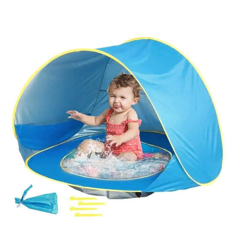 Tente Pop-Up Bébé Anti-UV + Mini Piscine – Protection Solaire Parfaite pour l’Été !
