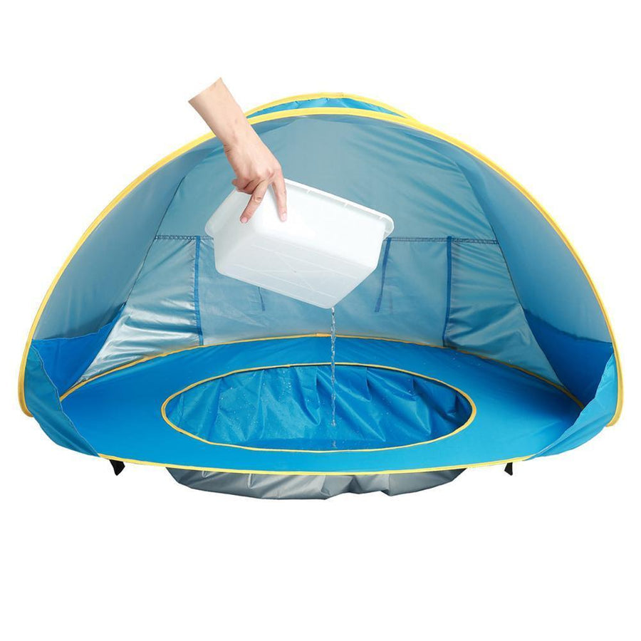 Tente Pop-Up Bébé Anti-UV + Mini Piscine – Protection Solaire Parfaite pour l’Été !