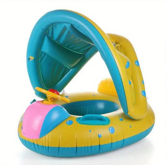 Bouée gonflable pour bébés avec auvent et siège