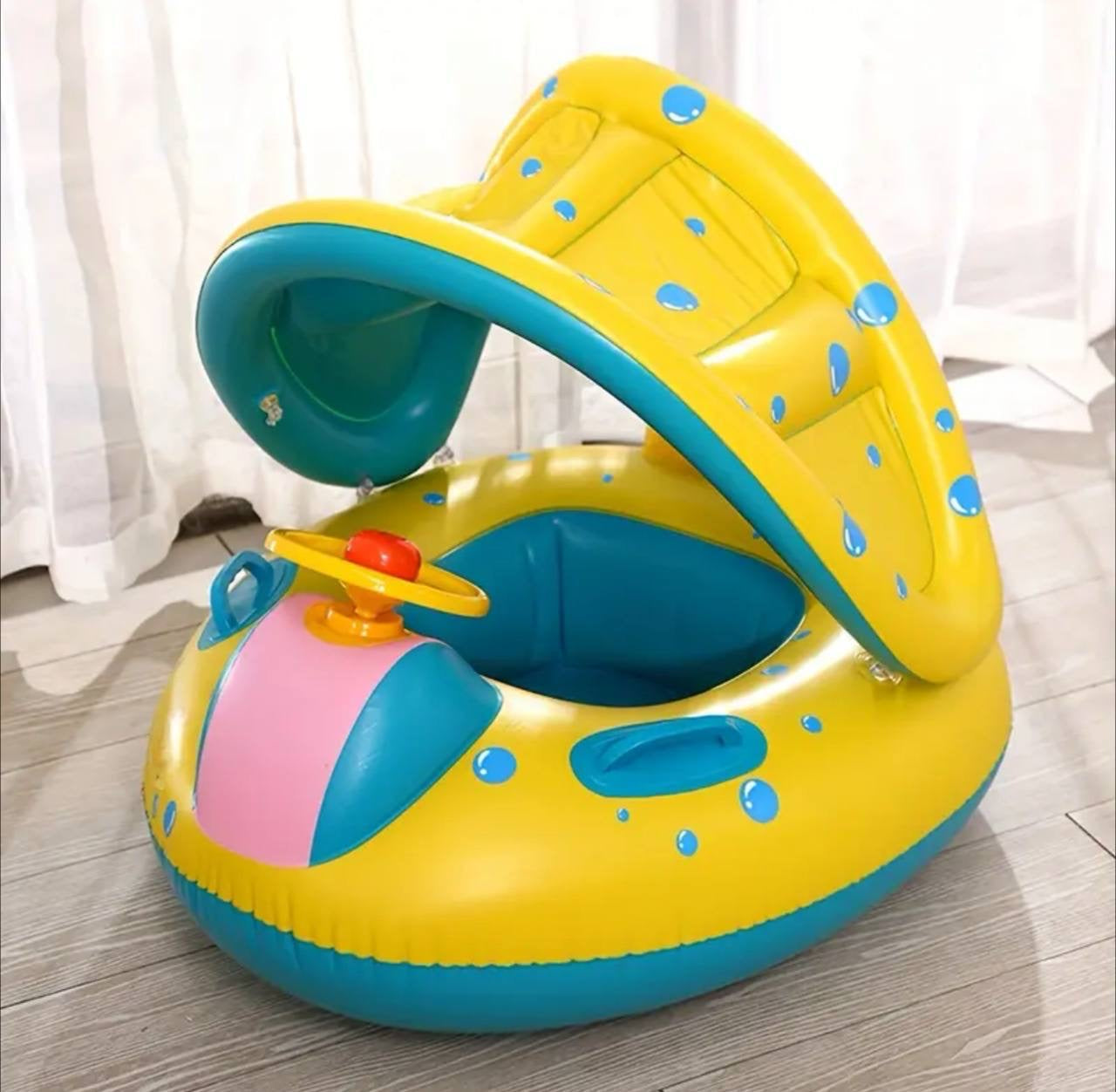 Bouée gonflable pour bébés avec auvent et siège