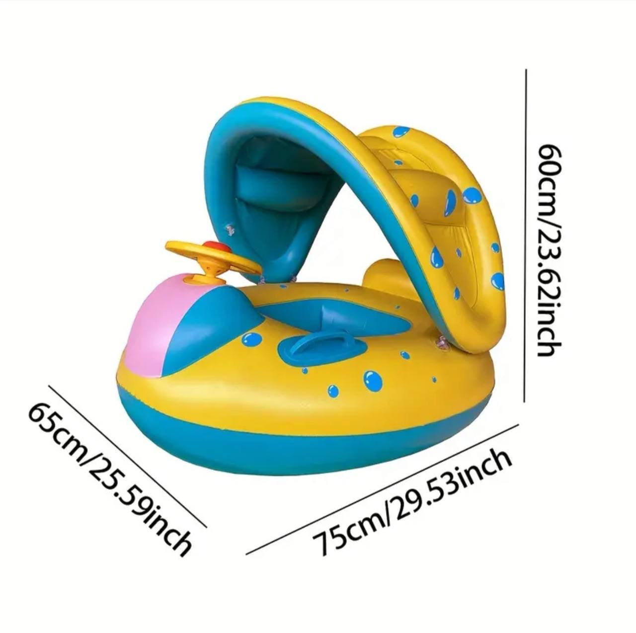 Bouée gonflable pour bébés avec auvent et siège