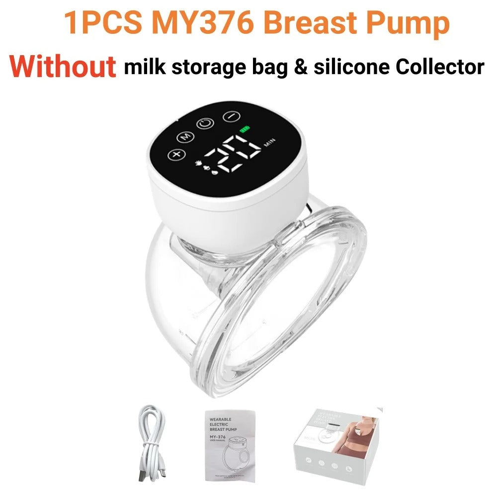Tire-lait électrique portable mains libres avec sac de rangement et collecteur de lait maternel