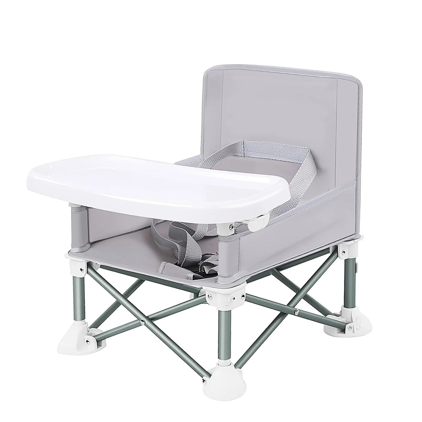 Chaise bébé compacte et pliable en alliage d'aluminium avec ceinture de sécurité
