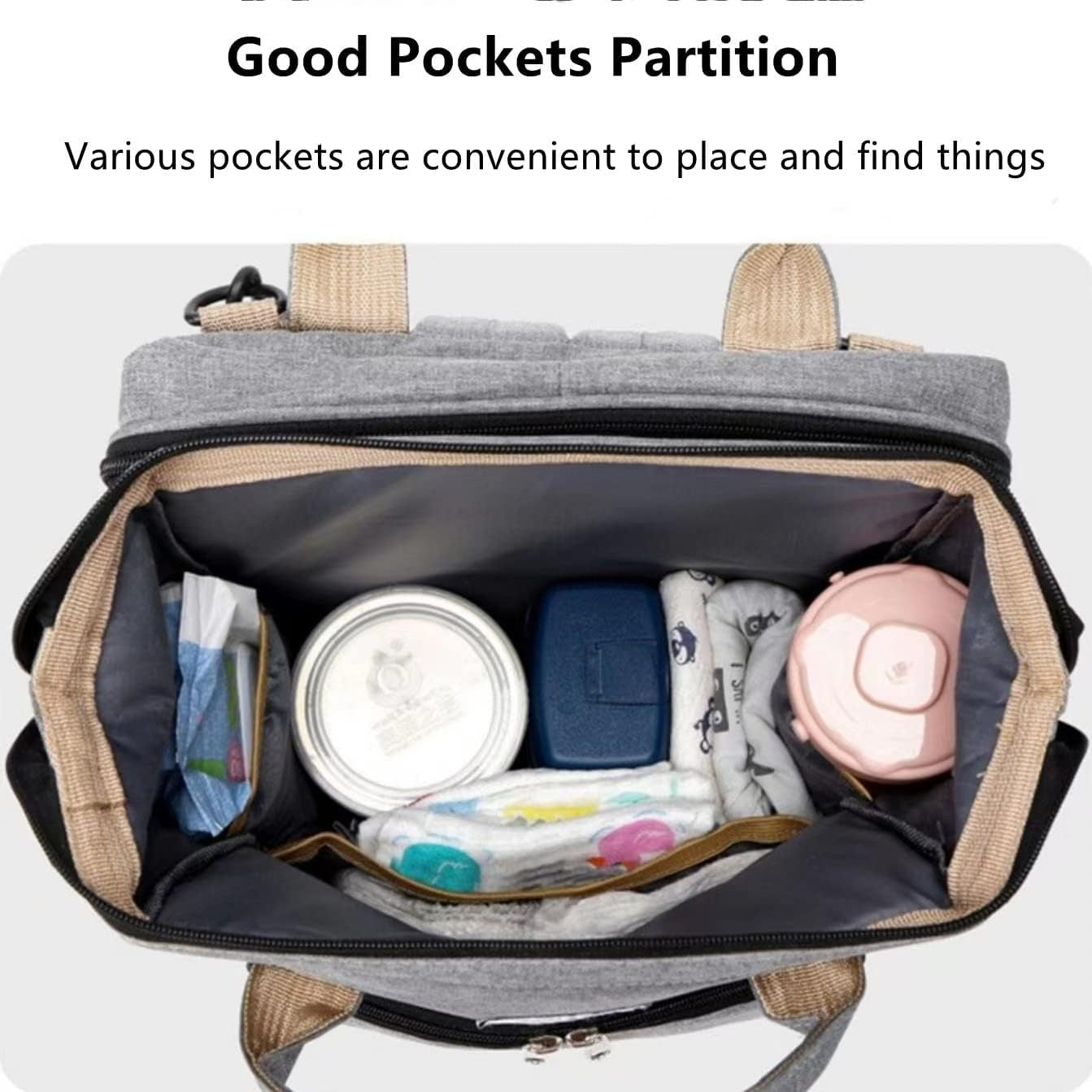 ac à dos à langer avec table à langer et tapis, sac d'allaitement pour bébé